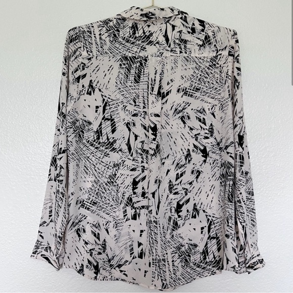 ROBERT RODRIGUEZ Printed Button Down in Black and White SZ M long sleeves (343) - Picture 2 of 8